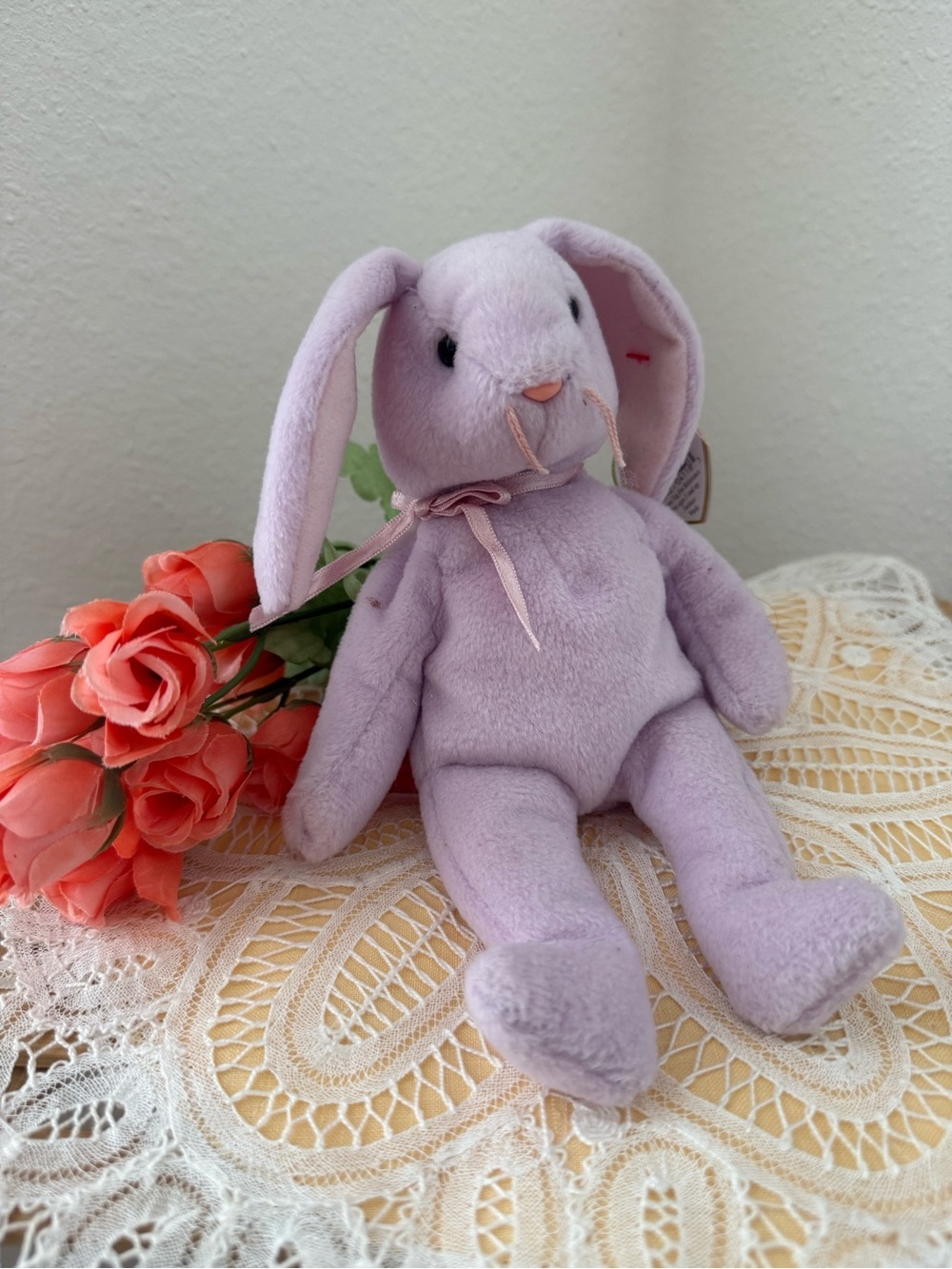 TY Floppity  Easter Bunny Lavender  1996 Beanie Babies Plush
Stuffed Animal
